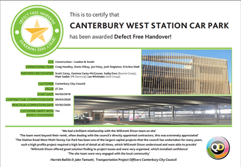 Canterbury West Ms Carpark - Dfh Certificate